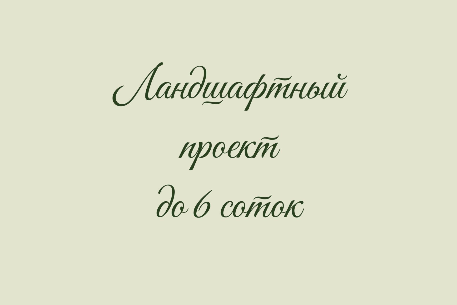 Ландшафтный проект до 6 соток