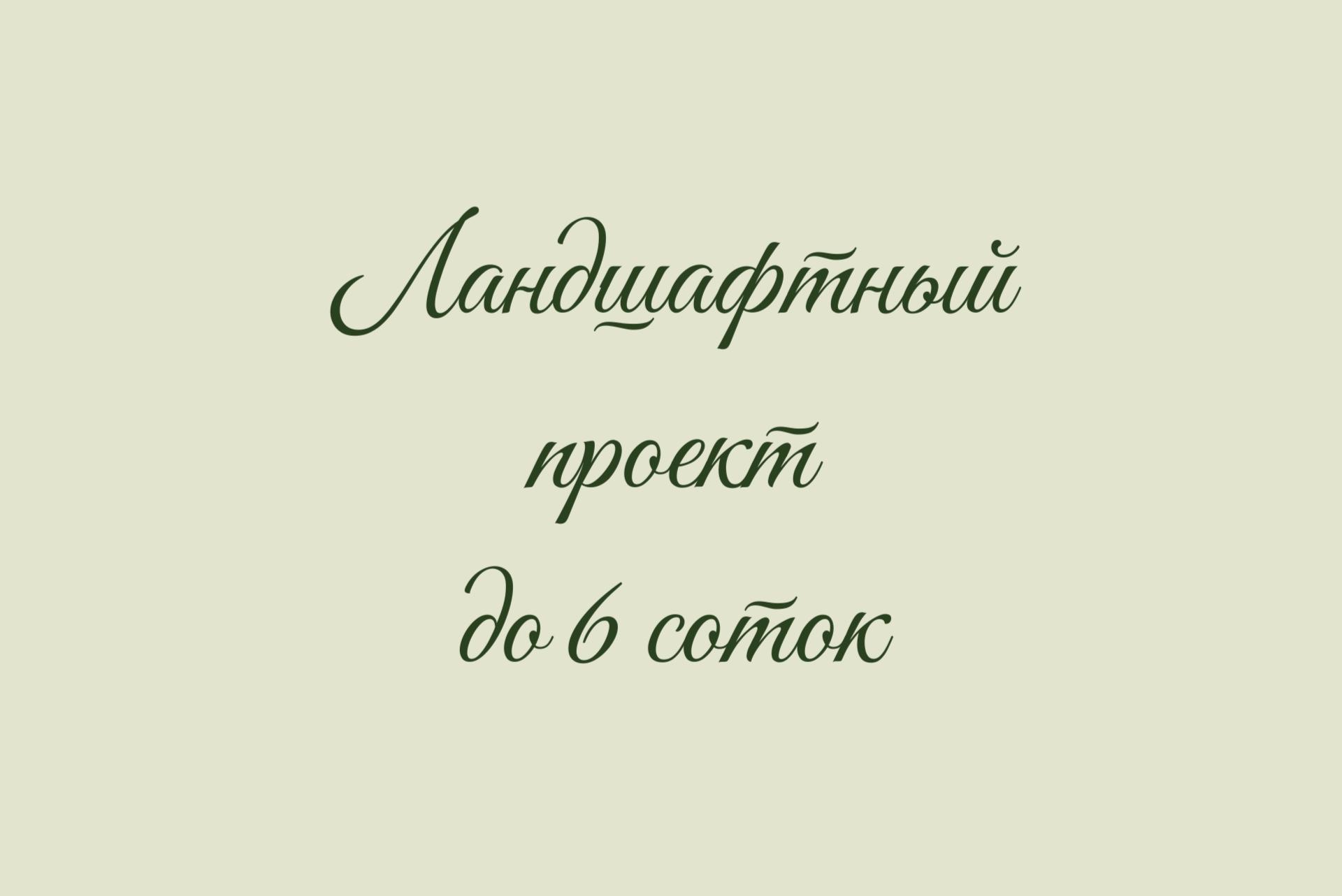 Ландшафтный проект до 6 соток